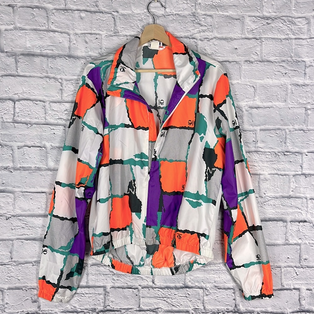 Vintage Sz M Pearl Izumi Wind Breaker cycling Outerwear 1980s performance Jacket